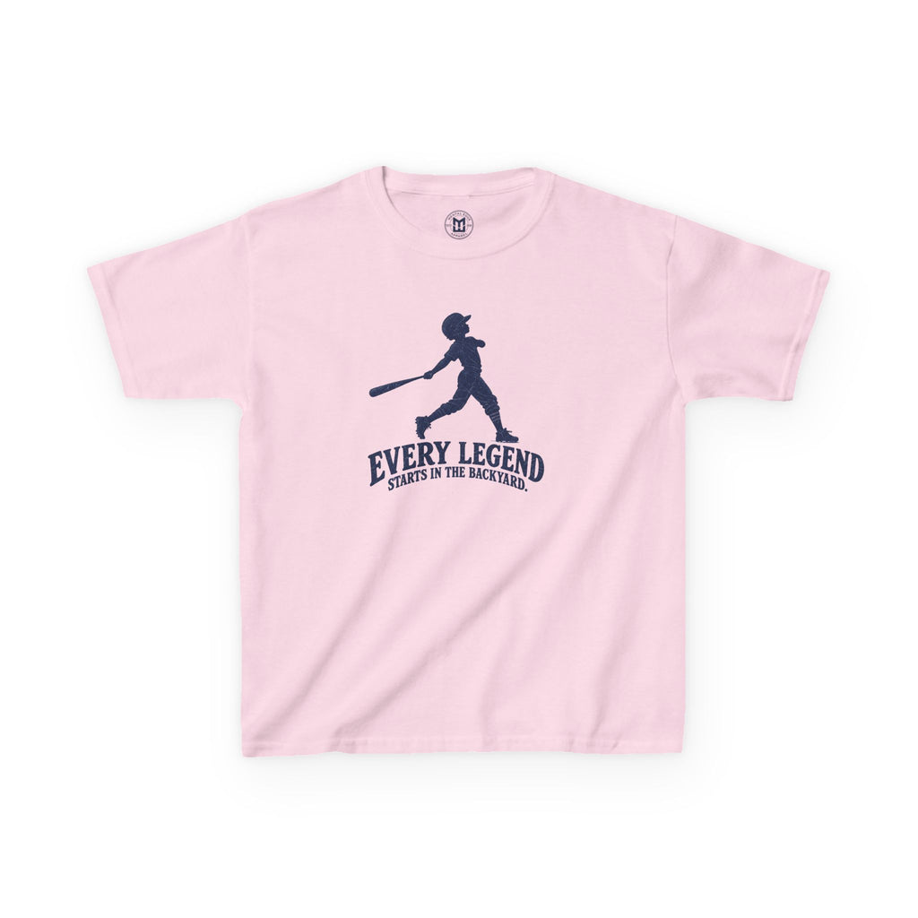 Kids T-Shirt — "Every Legend Starts in the Backyard" Baseball Tee