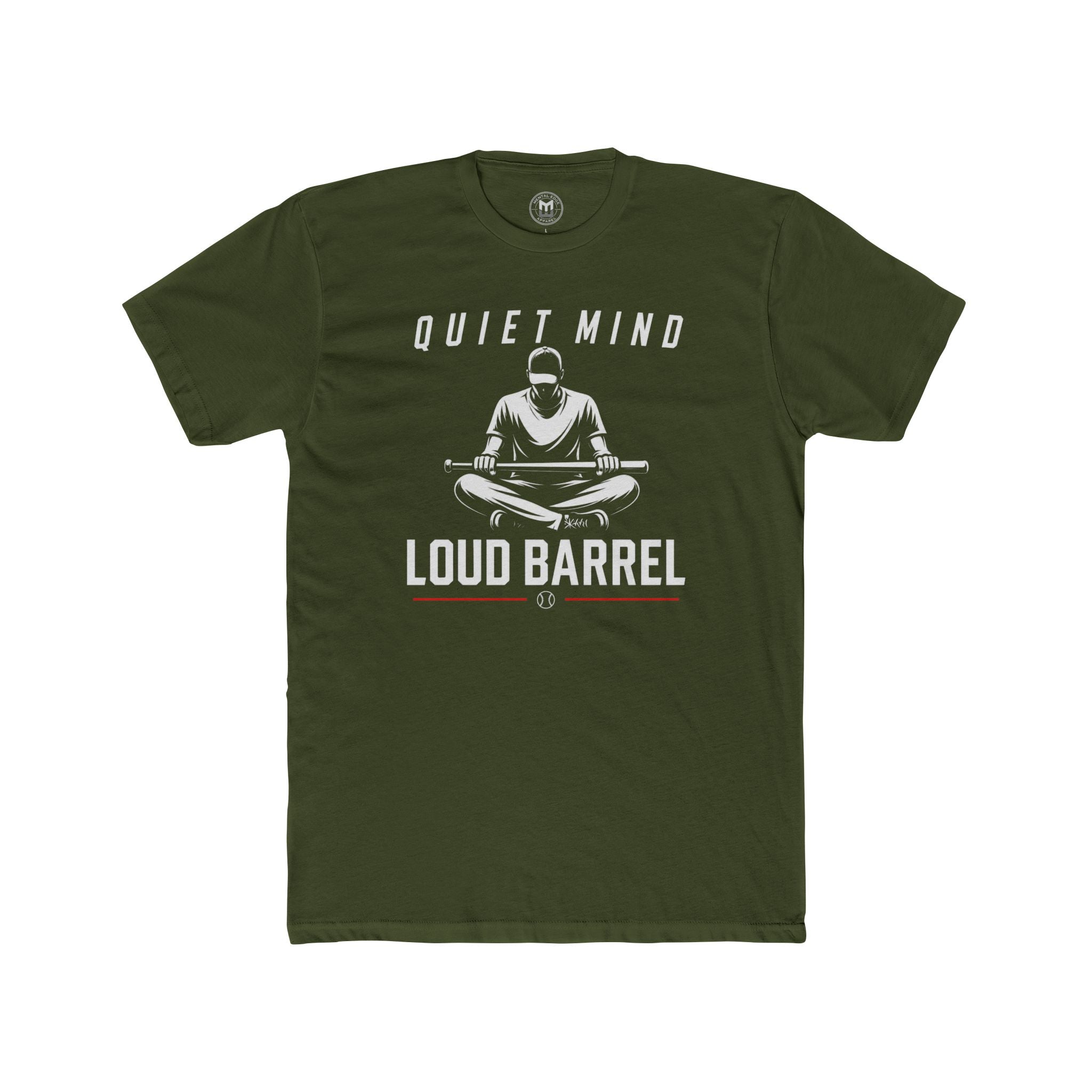 Quiet Mind Loud Barrel Tee Baseball Mindset Tee