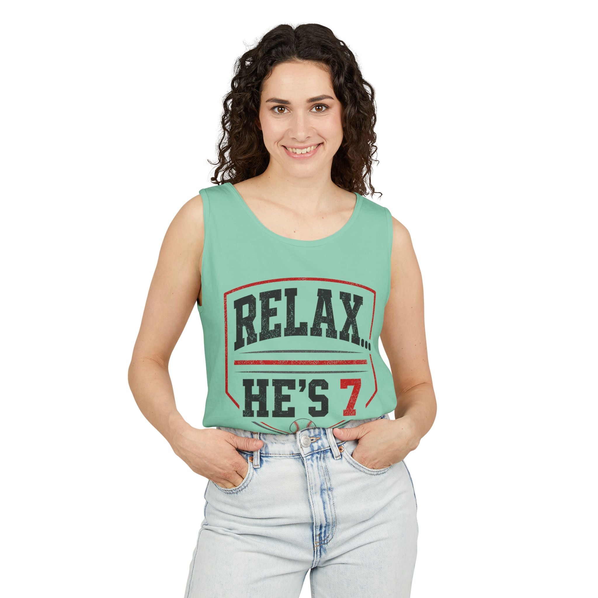 Relax... He's 7 Baseball Parents Tank Top