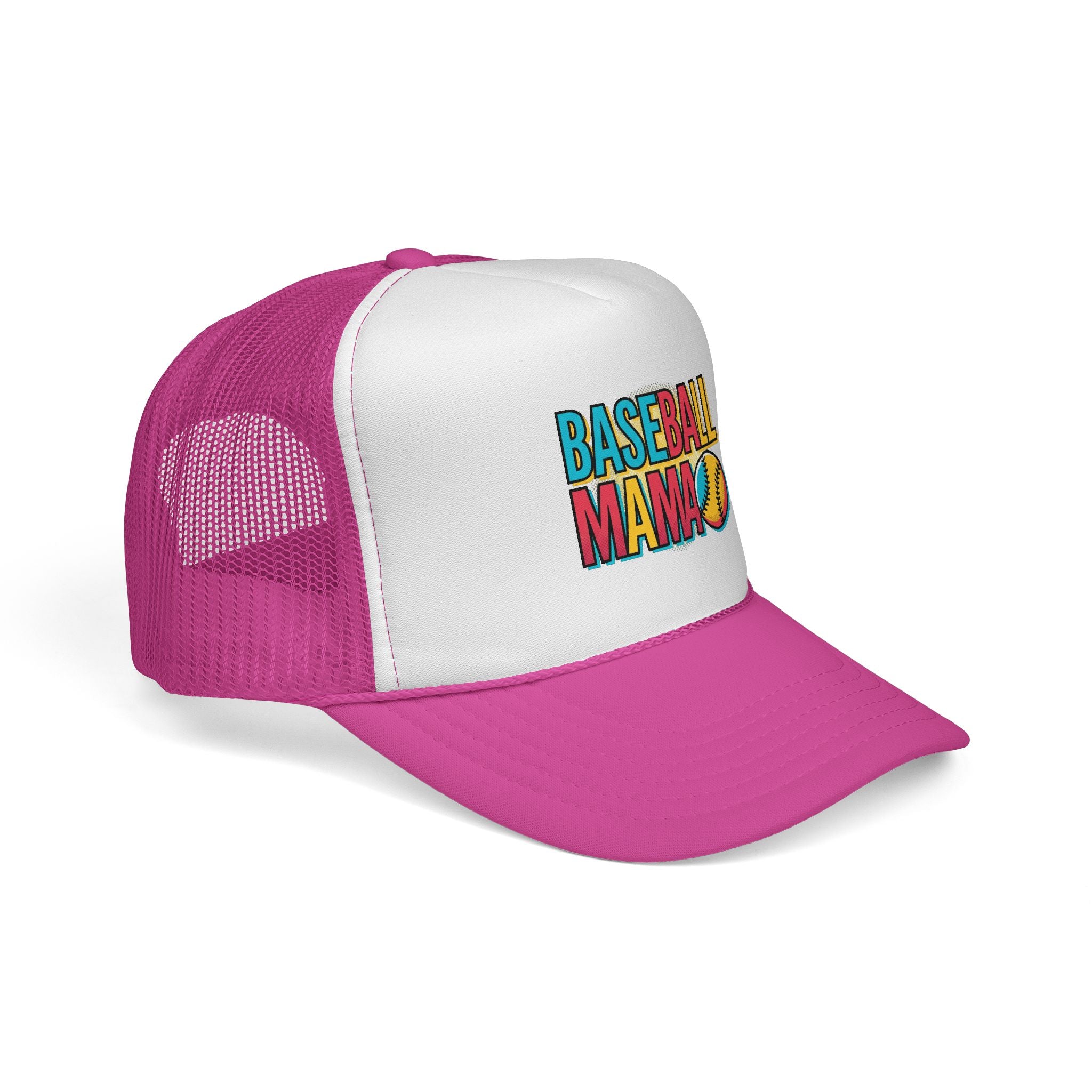 Baseball Mama Trucker Cap – Retro Colorful Softball Mom Hat