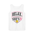 Relax... She's 9 Softball Tank Top