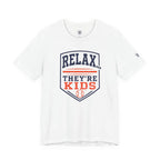 Relax They're Kids Baseball Parent T-Shirt - Navy Orange