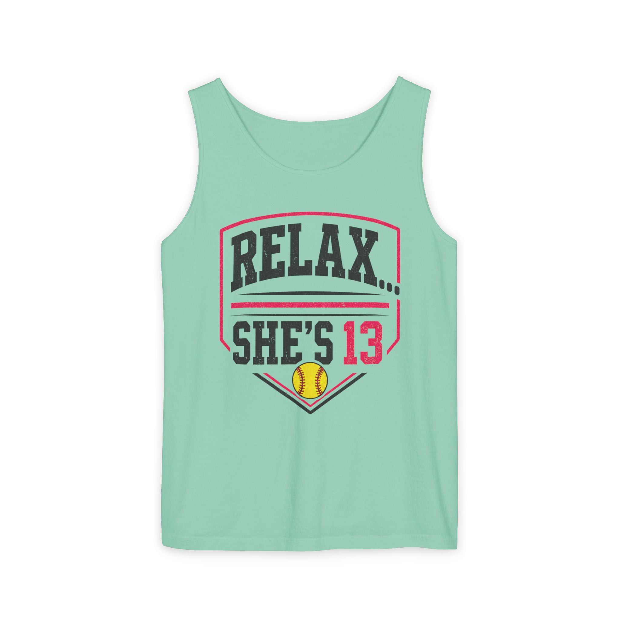 Relax... She's 13 Softball Parents Tank Top