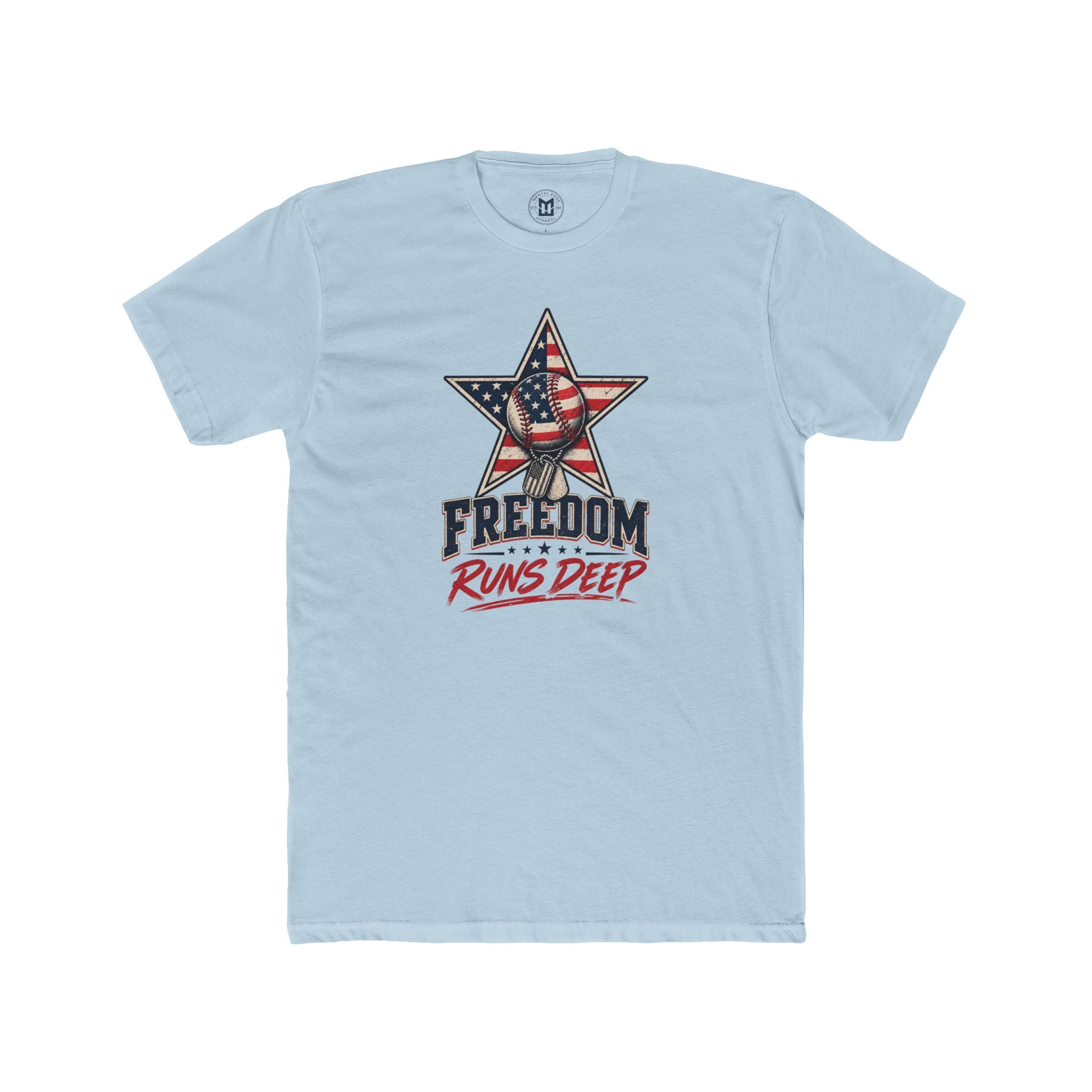 Freedom Runs Deep T-Shirt — Patriotic American Flag Star Tee