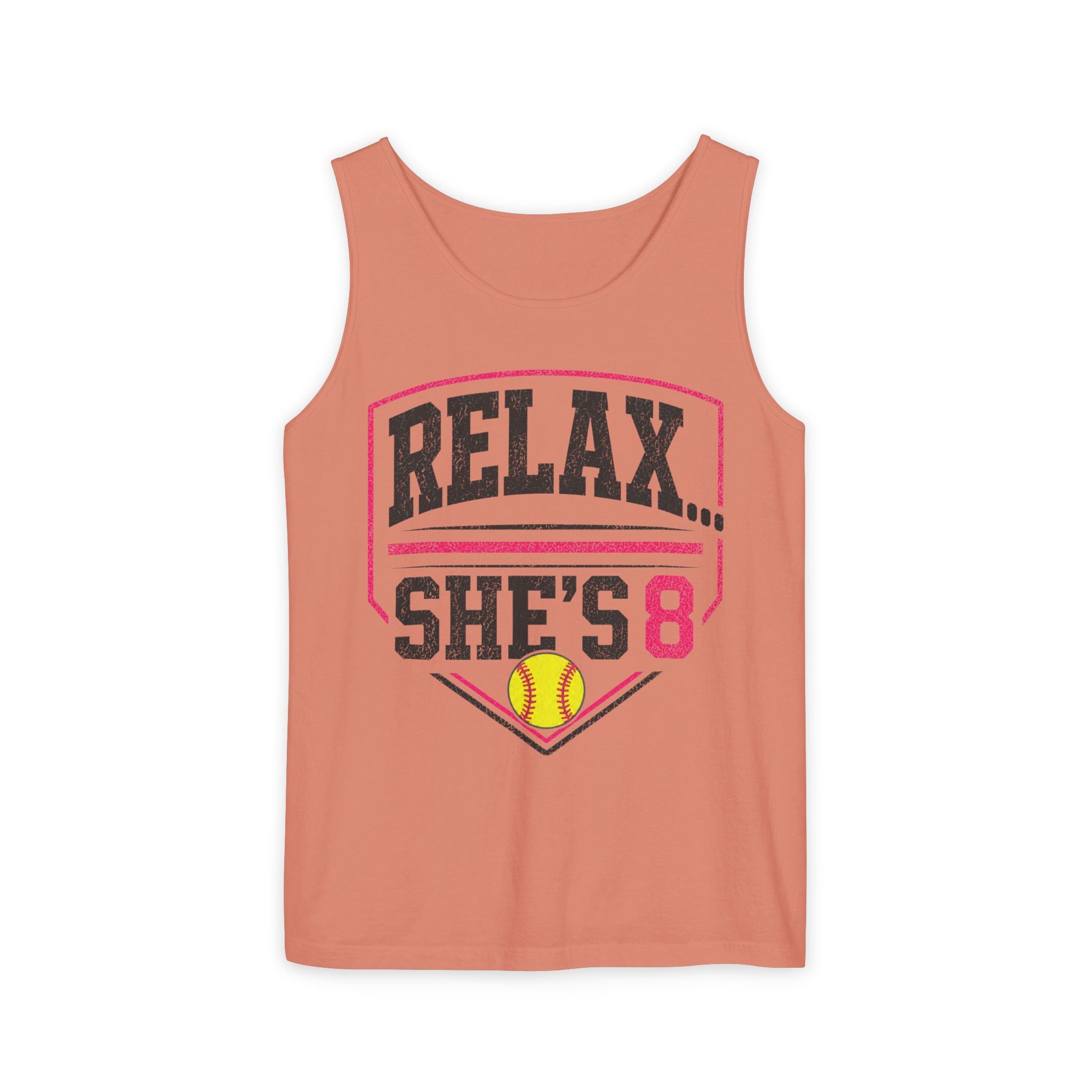 Relax… She's 8 Softball Tank Top