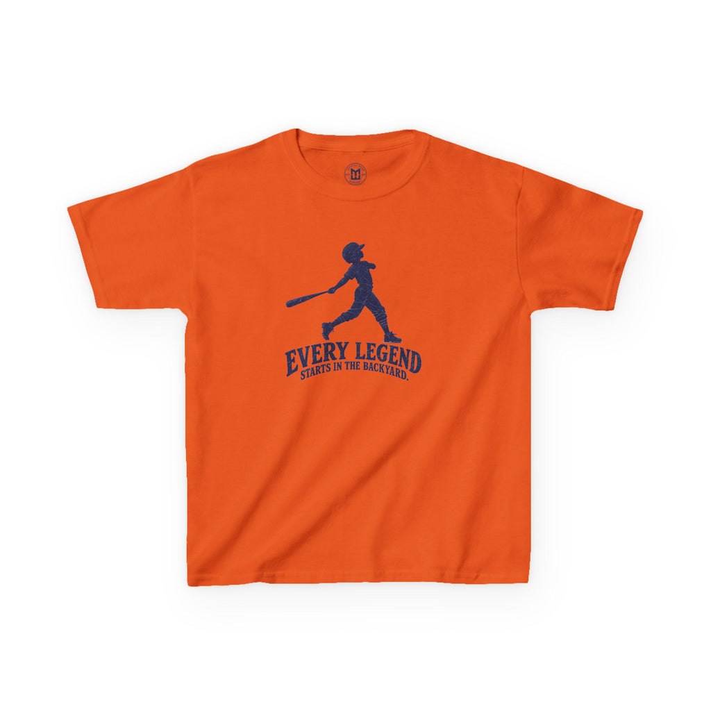 Kids T-Shirt — "Every Legend Starts in the Backyard" Baseball Tee