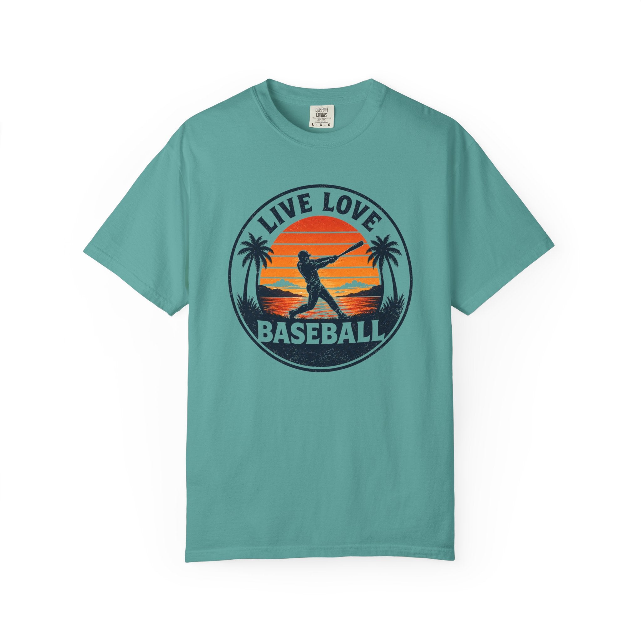 Live Love Baseball Unisex Garment-Dyed T-shirt