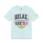 'Relax... She's 8' Softball Parents Tee