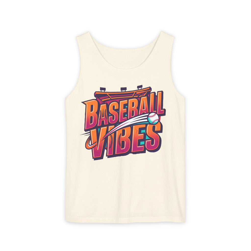 Baseball Vibes Tank Top — Retro Stadium Graphic Baseball Tee