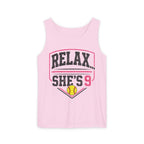 Relax... She's 9 Softball Tank Top