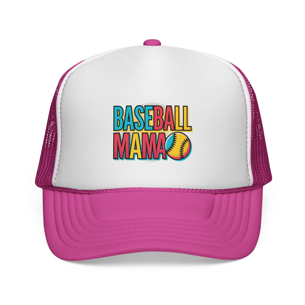 Baseball Mama Trucker Cap – Retro Colorful Softball Mom Hat