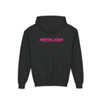 Youth Hoodie – 'ME' Pink Shield Front & "Mental Edge" Back Athletic Logo