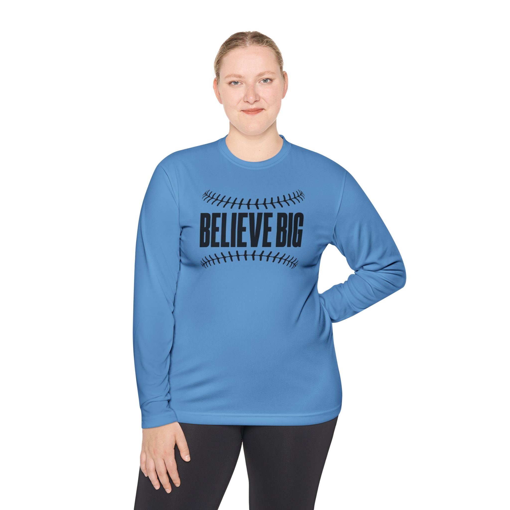 Baseball "Believe Big" Long Sleeve Unisex Tee