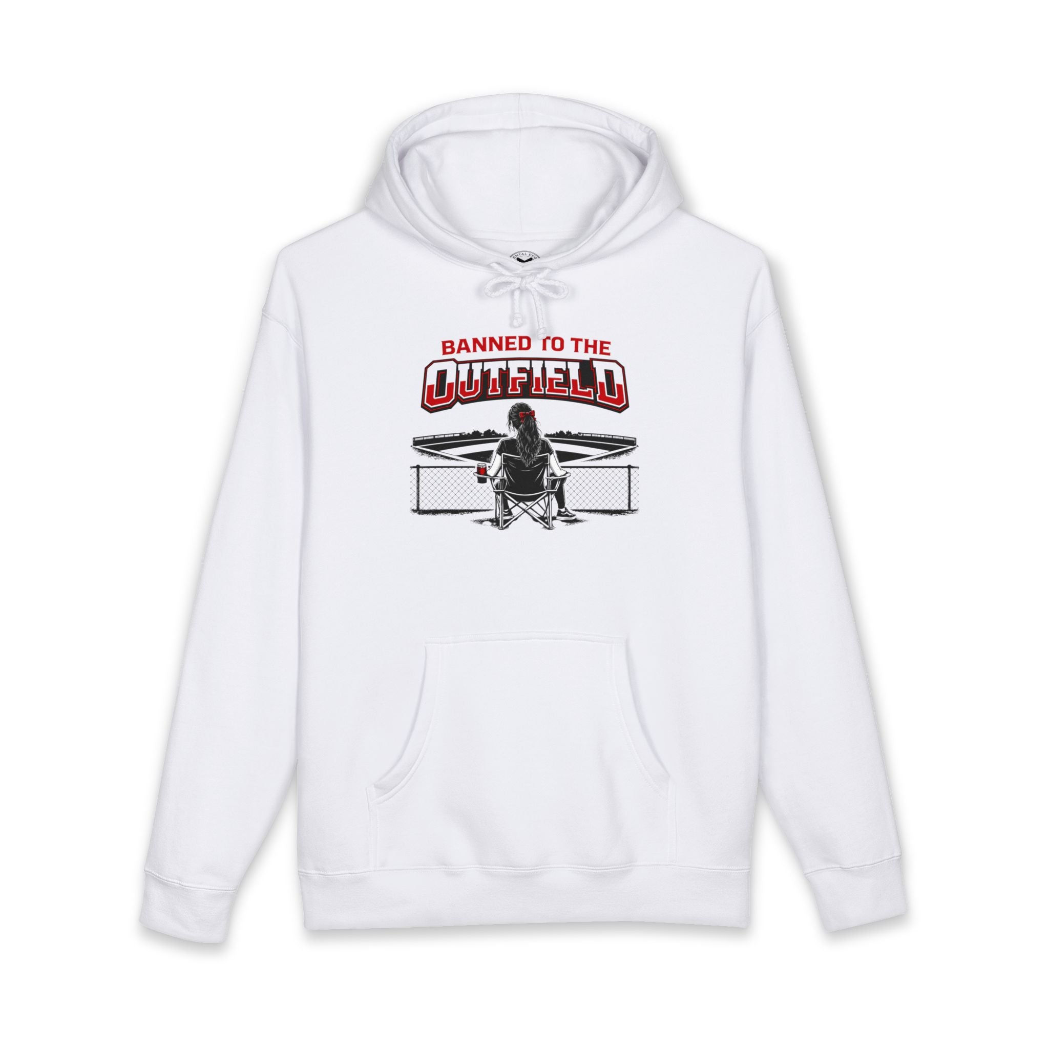 Woman's “Banned to the Outfield” Graphic Hoodie Sweatshirt