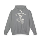 Still Got It Hoodie — Retro Skeleton Baseball Pullover