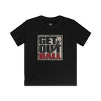 Kids "Get Out Ball" Baseball Tee — Vintage Softstyle Sports Shirt