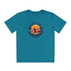 Live Love Baseball Youth Dri Fit Tee — Sunset Palm Baseball Player Shirt
