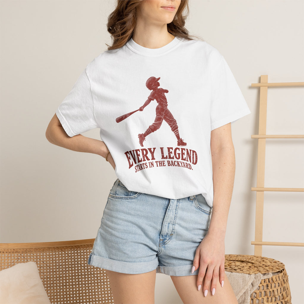 Adult Unisex "Every Legend Starts in the Backyard" Garment-Dyed T-shirt