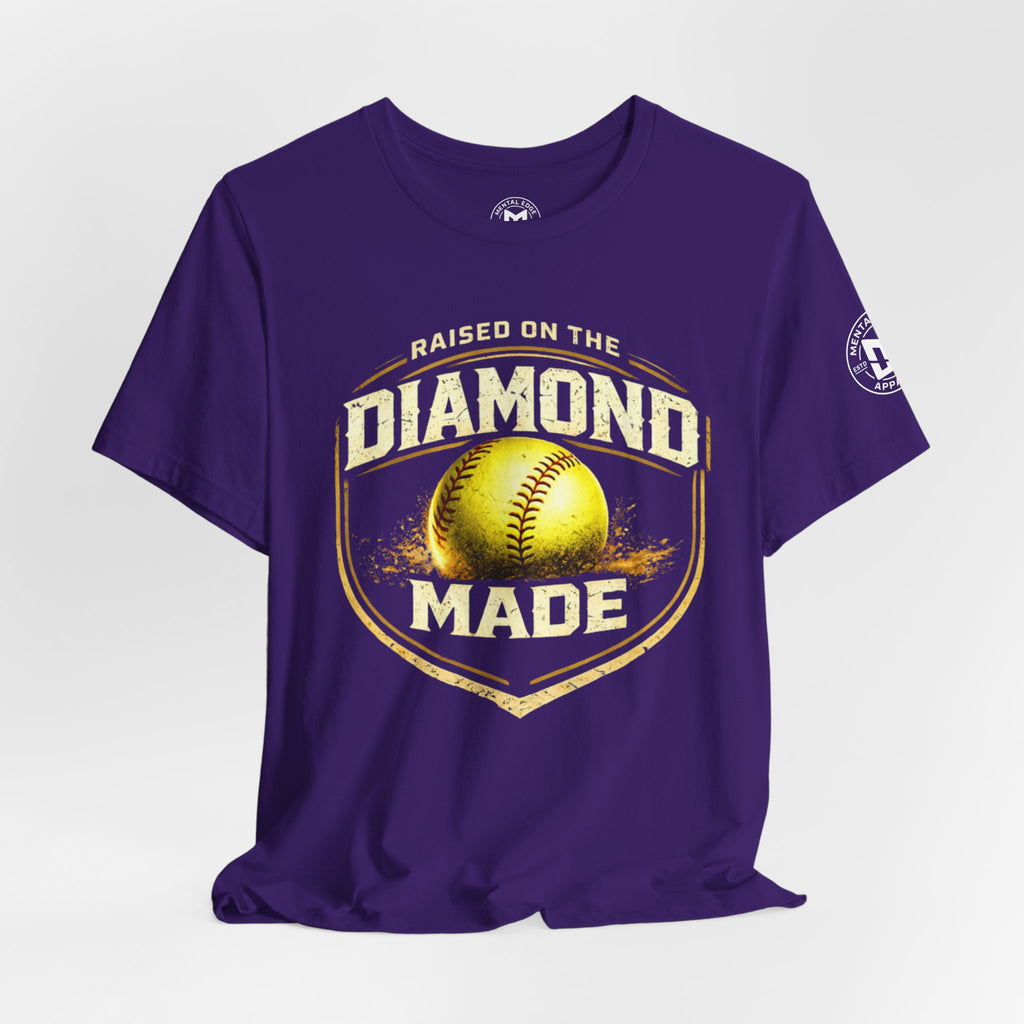 Raised on the Diamond Made Softball Tee