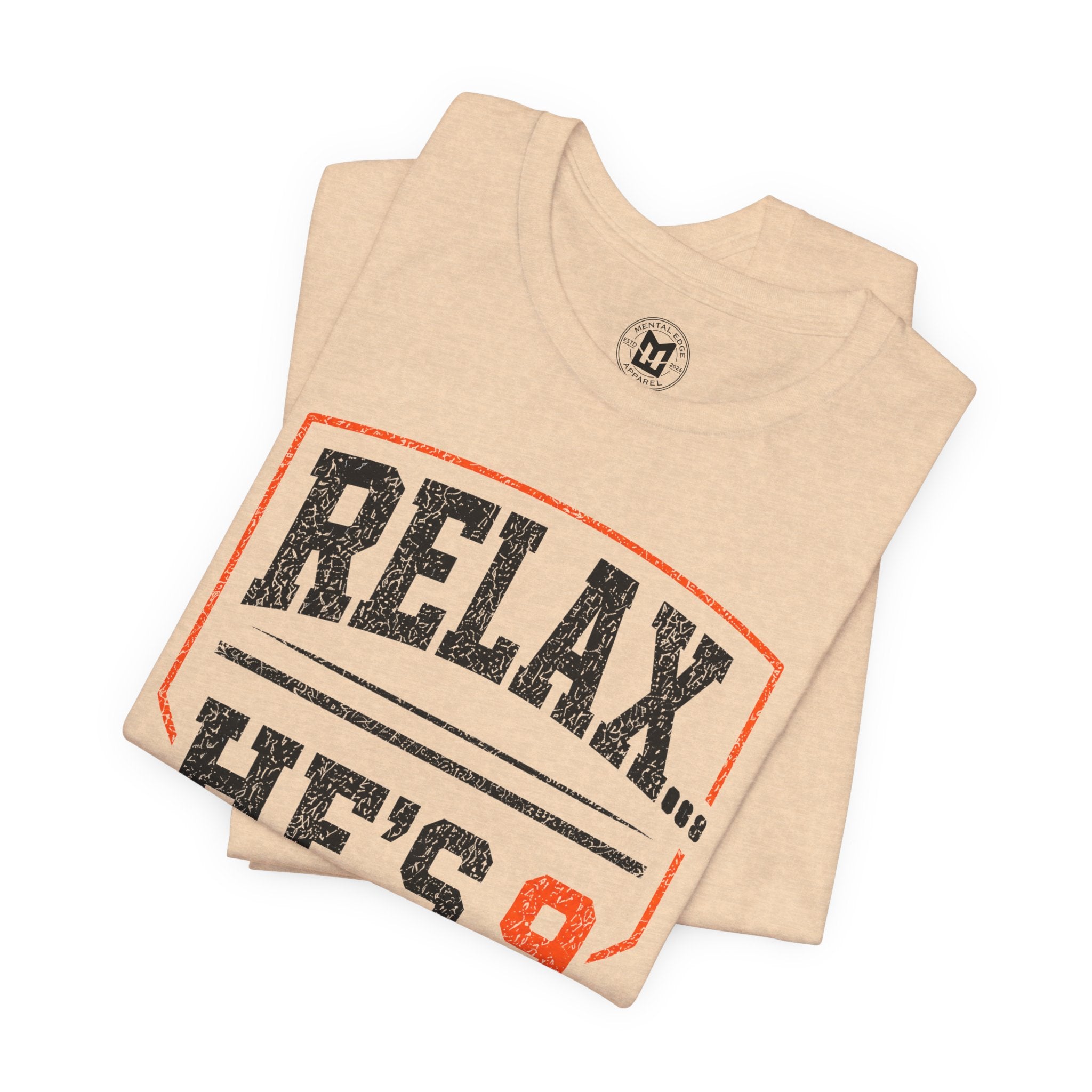 Relax… He's 9 Baseball Parent Tee _ Okstate Orange