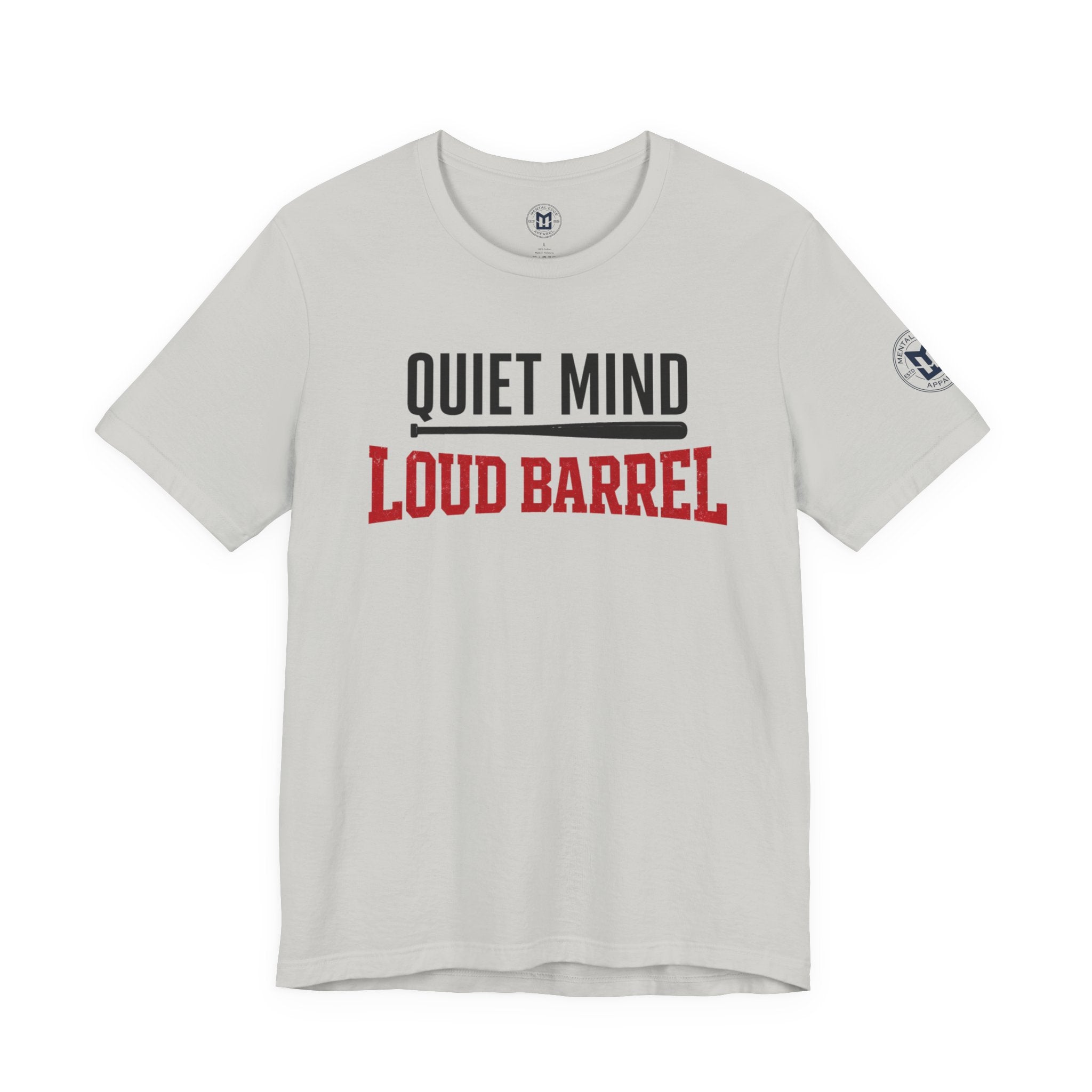 Quiet Mind Loud Barrel Baseball T‑Shirt