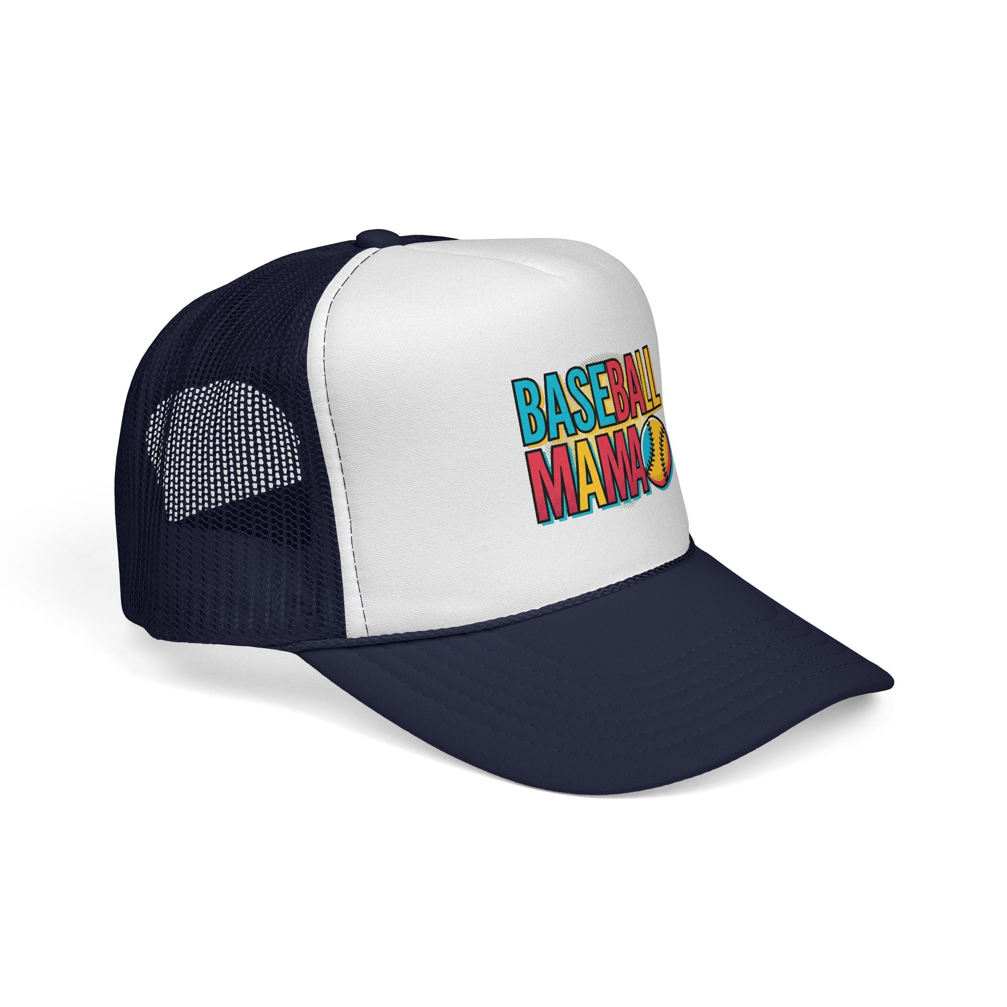 Baseball Mama Trucker Cap – Retro Colorful Softball Mom Hat