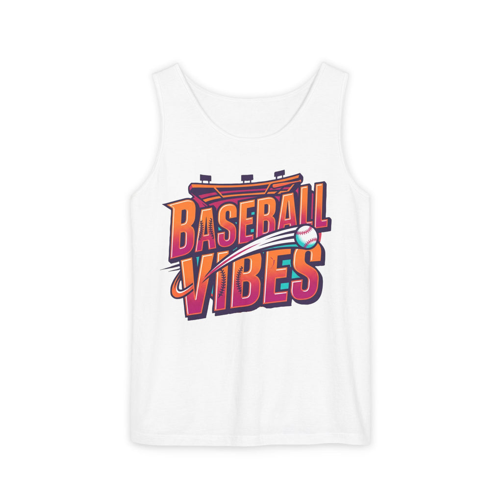 Baseball Vibes Tank Top — Retro Stadium Graphic Baseball Tee