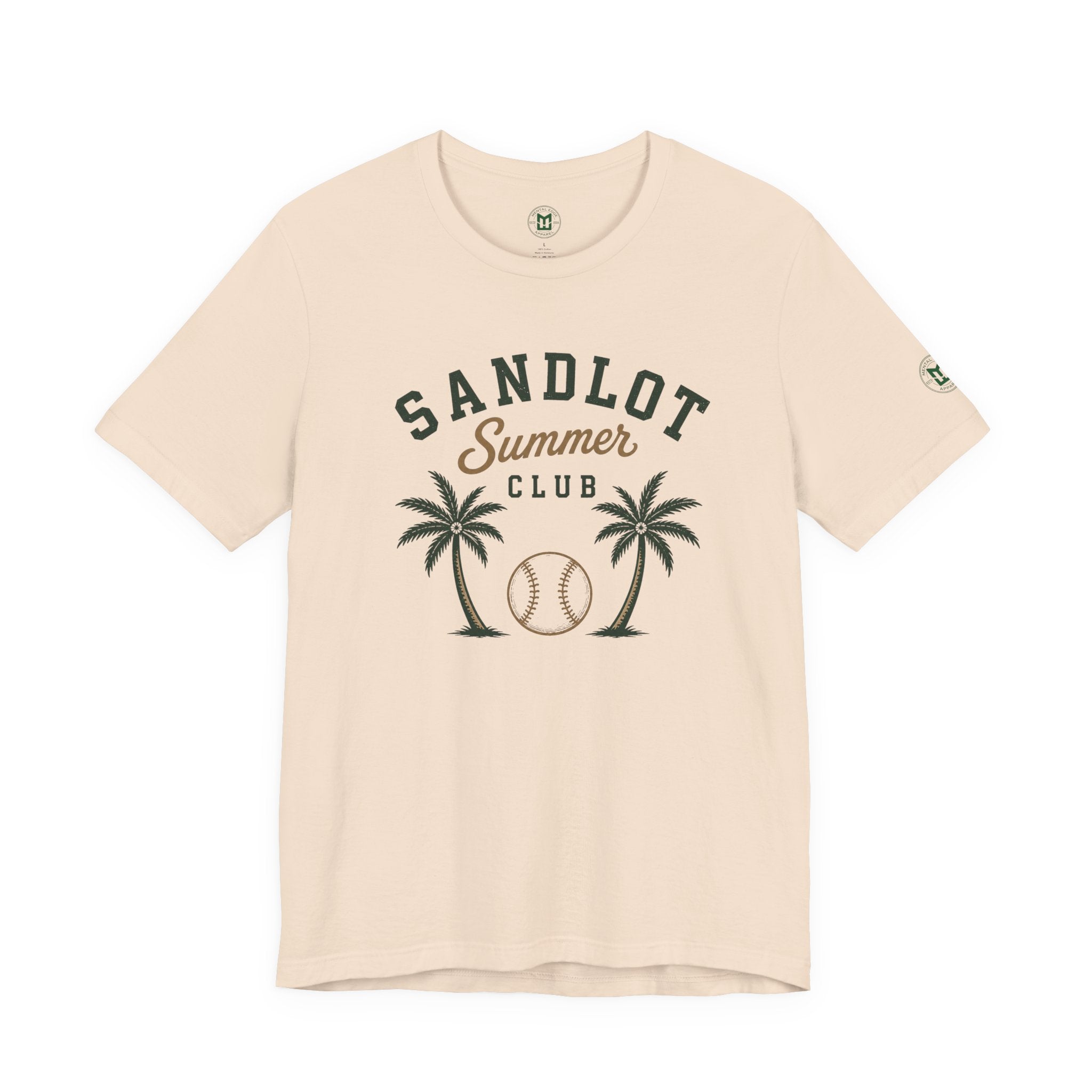 Sandlot Summer Club T-Shirt — Retro Baseball Palm Tree Tee