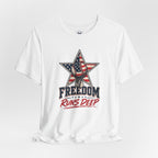 Freedom Runs Deep T-Shirt — American Flag Star Patriotic Tee