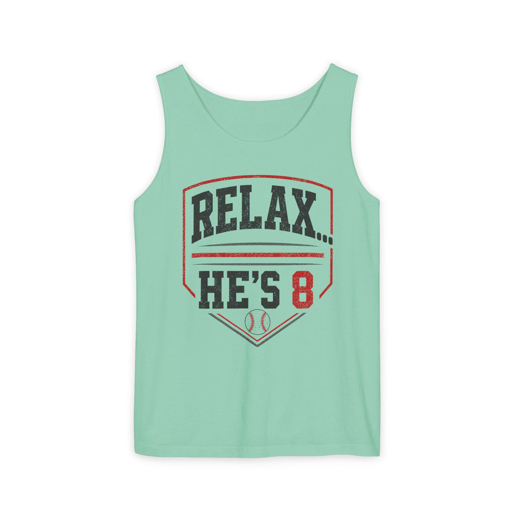Relax... He's 8 Baseball Parent Tank Top