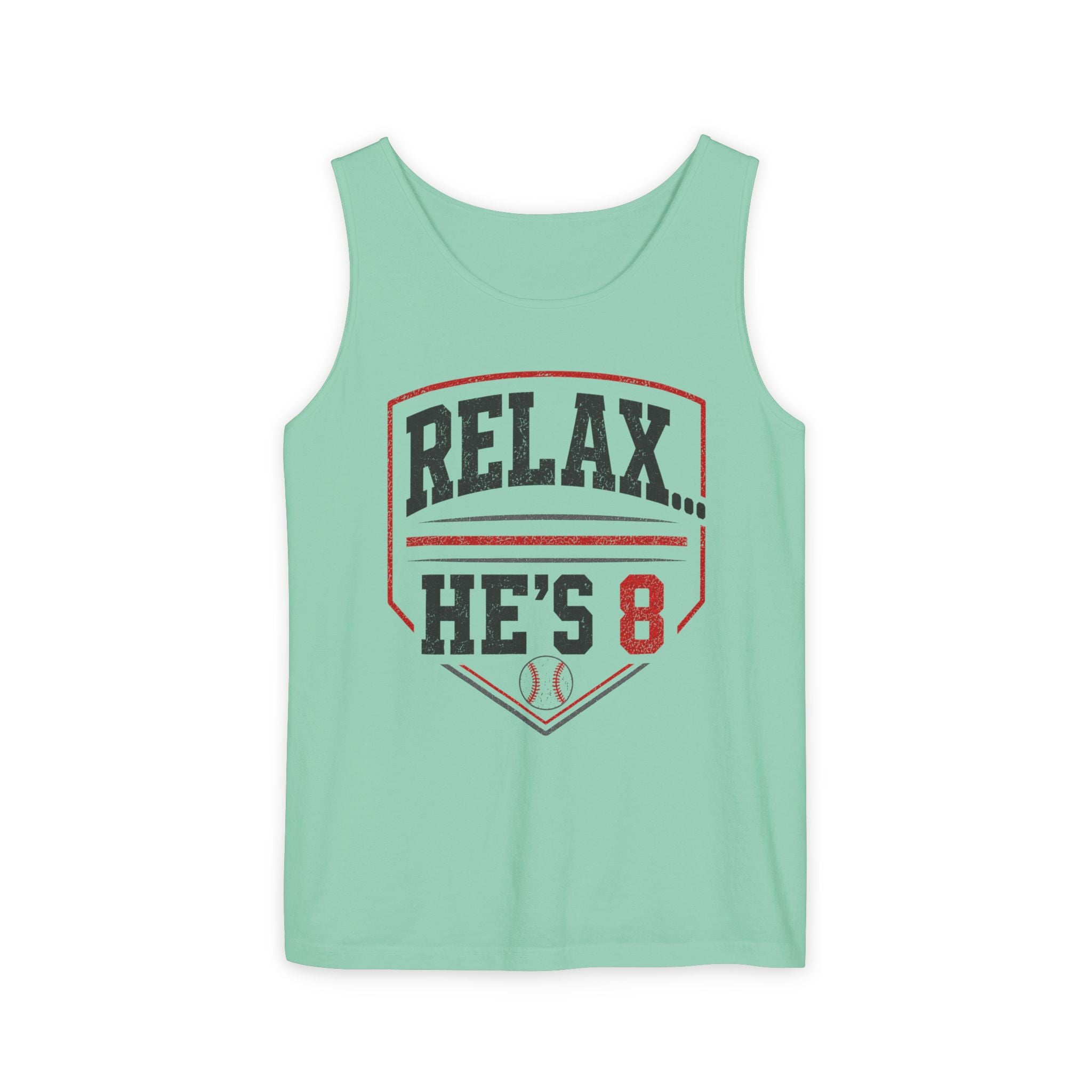 Relax... He's 8 Baseball Parent Tank Top
