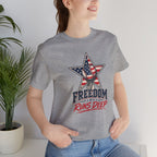 Freedom Runs Deep T-Shirt — American Flag Star Patriotic Tee