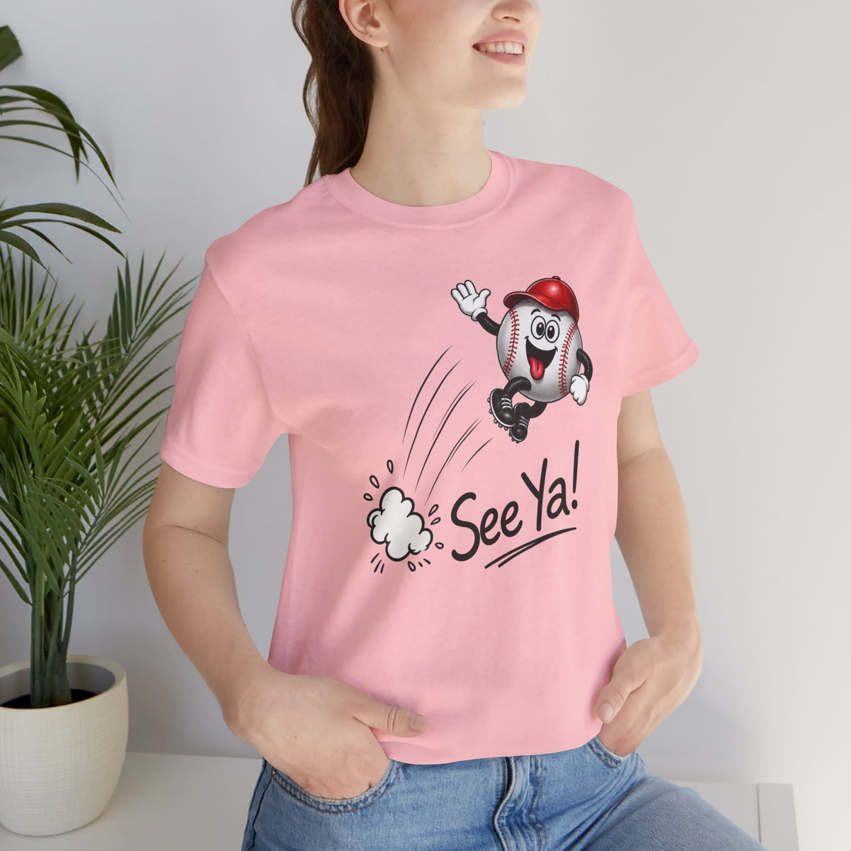 See Ya! Women's Baseball Cartoon Heater Tee