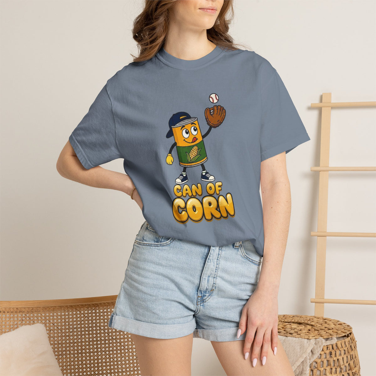 Can of Corn Baseball T-Shirt