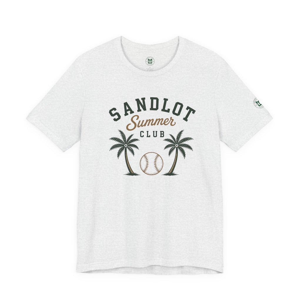 Sandlot Summer Club T-Shirt — Retro Baseball Palm Tree Tee