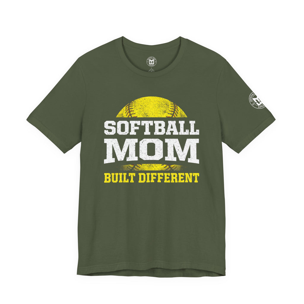 "Built Different" Softball Mom T-Shirt