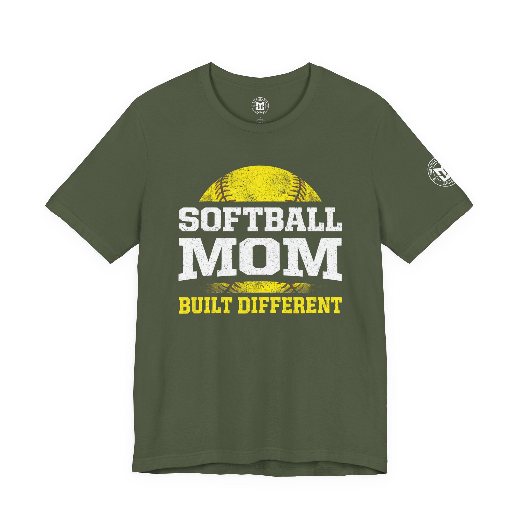 "Built Different" Softball Mom T-Shirt