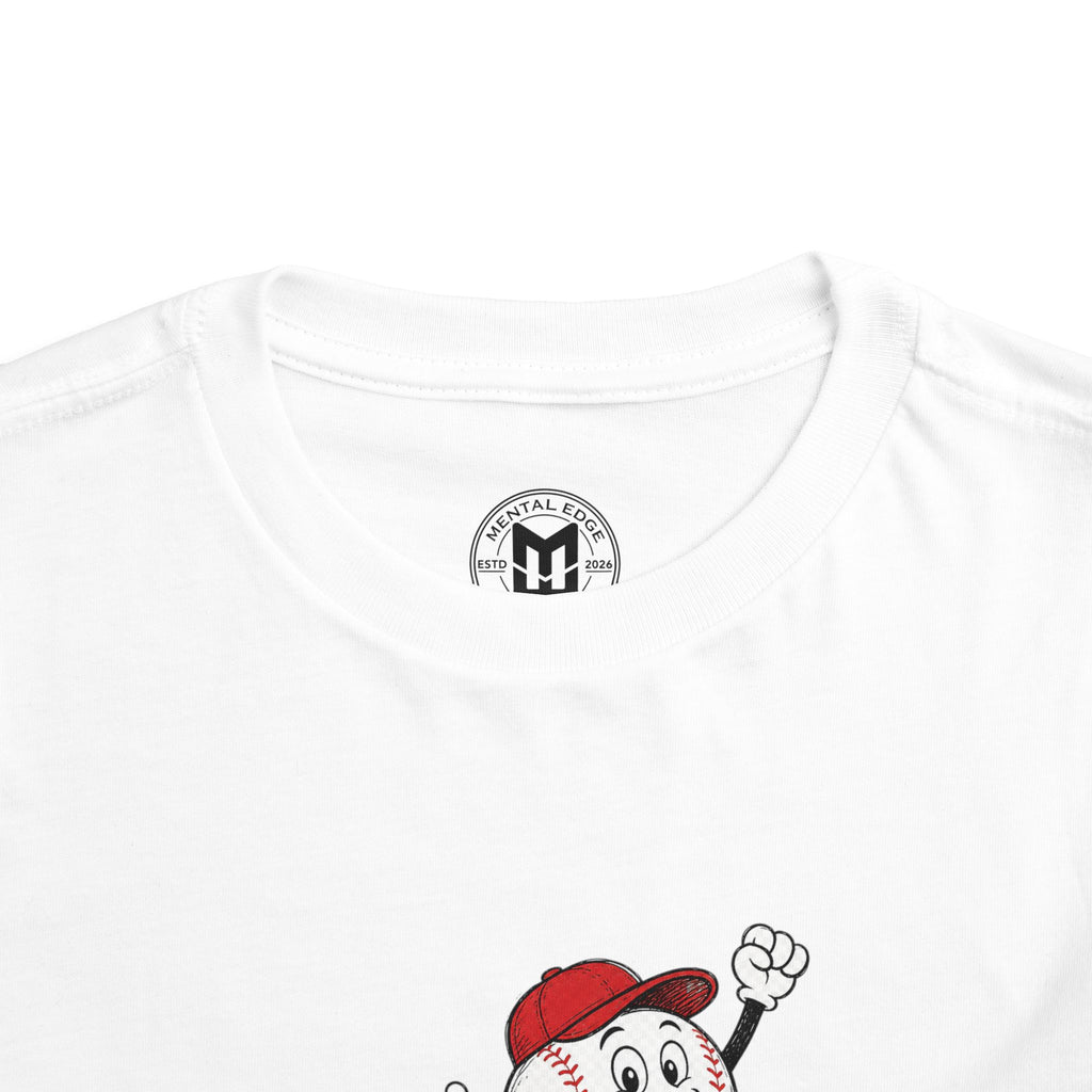 Toddler Tee — Retro Baseball Character "See Ya!" Graphic