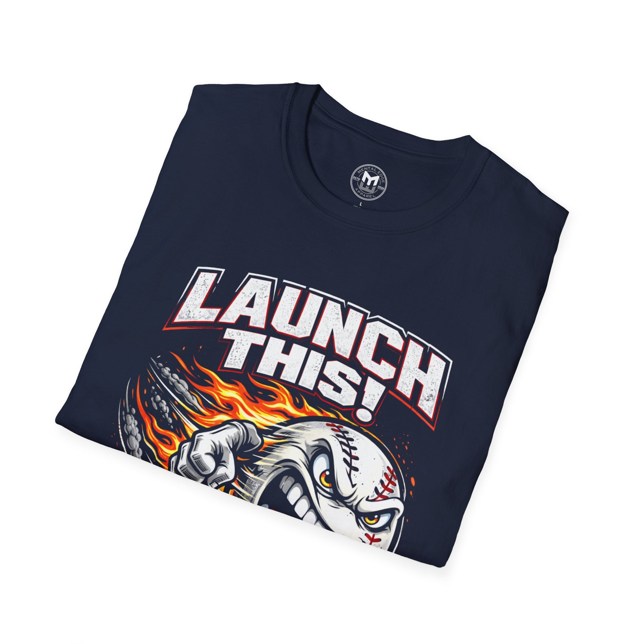 Launch This! Flaming Baseball T-Shirt