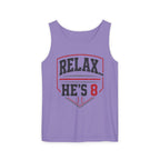 Relax... He's 8 Baseball Parent Tank Top