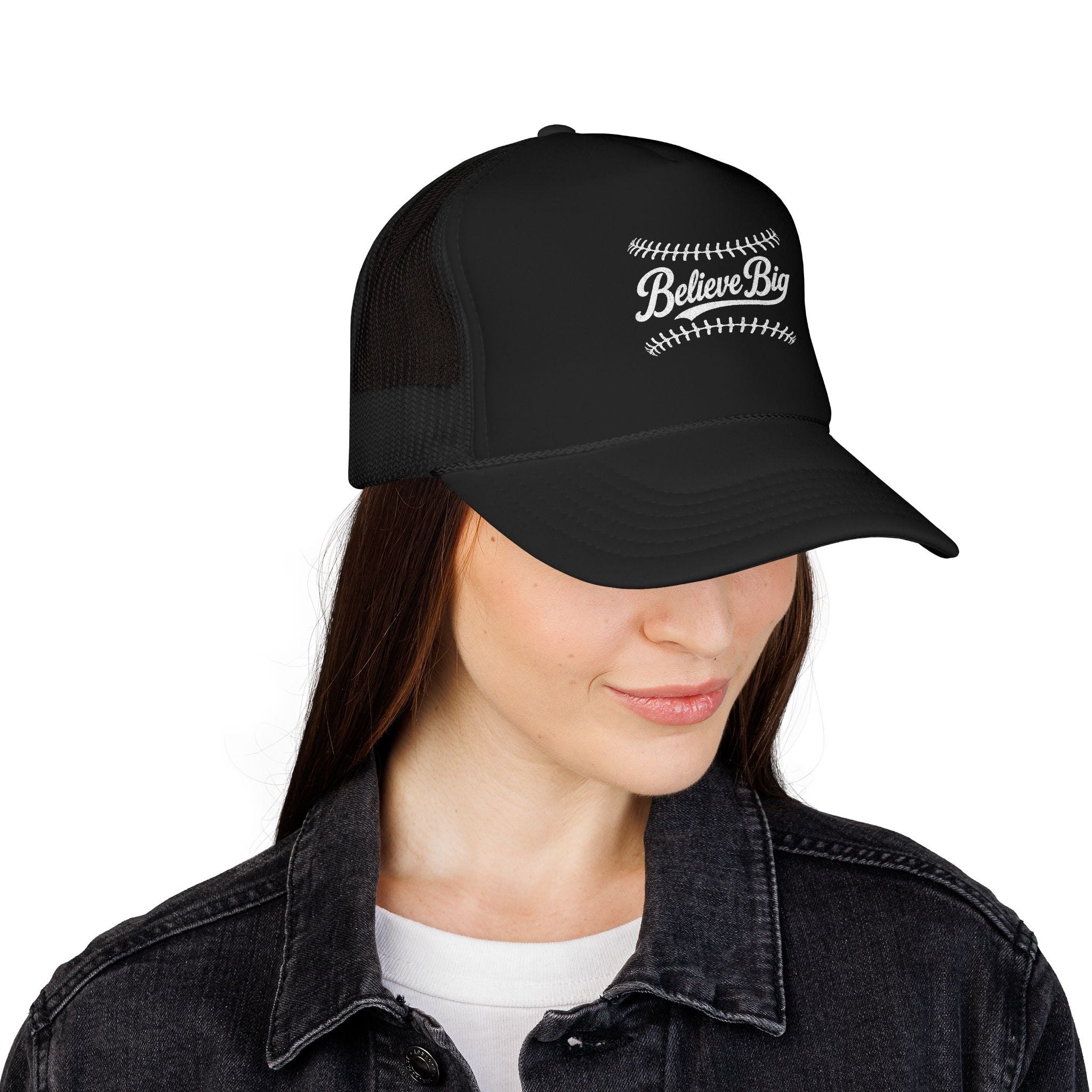 Believe Big Baseball Foam Trucker Hat