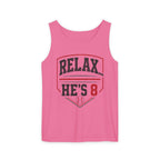Relax... He's 8 Baseball Parent Tank Top