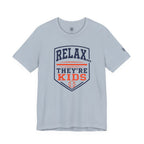 Relax They're Kids Baseball Parent T-Shirt - Navy Orange