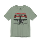Banned to the Outfield Womans Baseball Tee – Funny Coach/Player Sideline Shirt