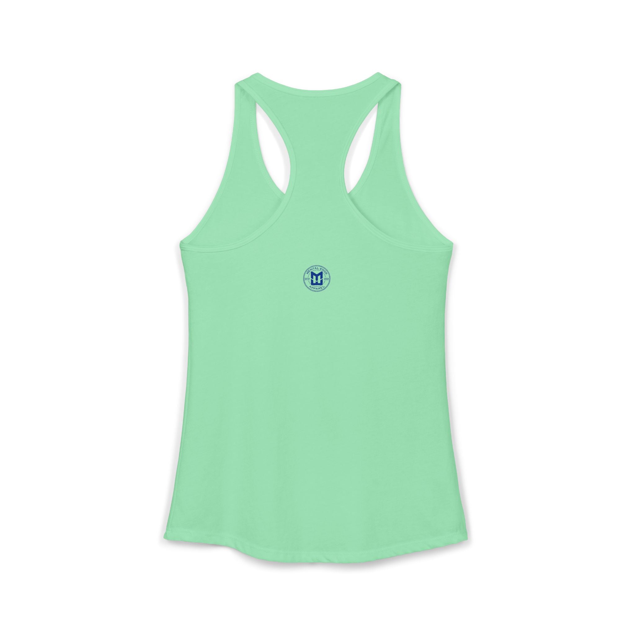 Relax He's 7 Baseball Mom Racerback Tank - Blue