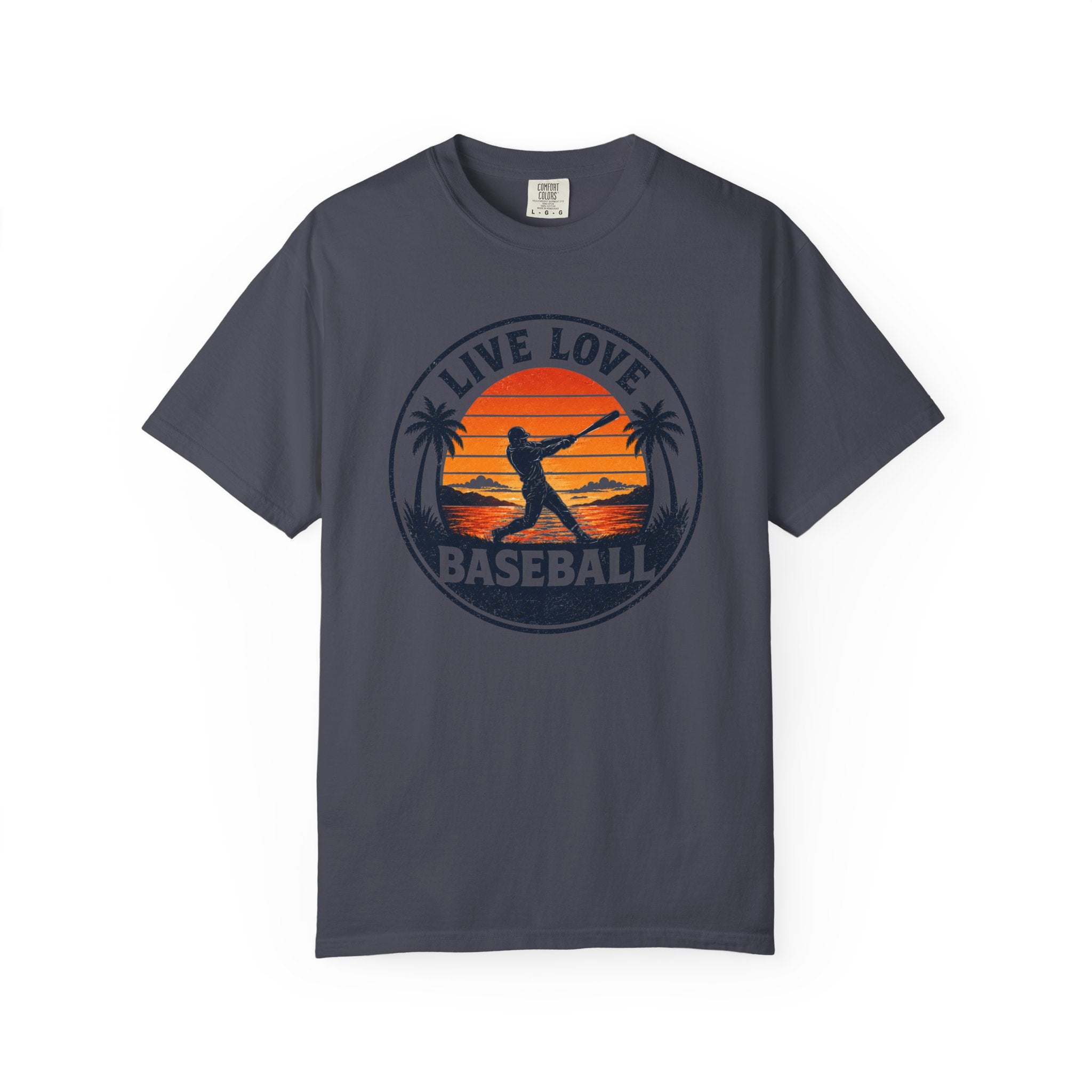 Live Love Baseball Unisex Garment-Dyed T-shirt