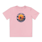 Live Love Baseball Youth Dri Fit Tee — Sunset Palm Baseball Player Shirt