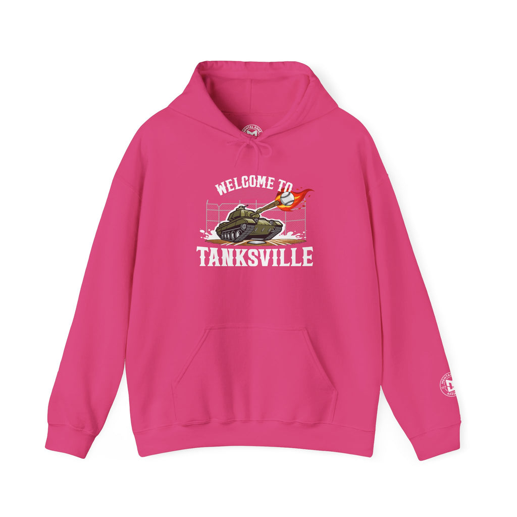 Welcome to Tanksville Hoodie — Military Tank Graphic Pullover