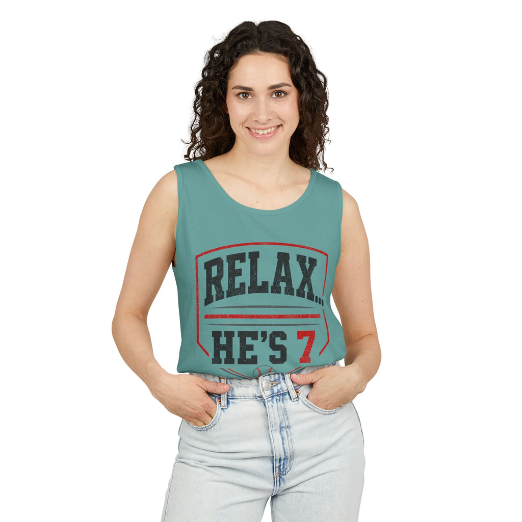 Relax... He's 7 Baseball Parents Tank Top