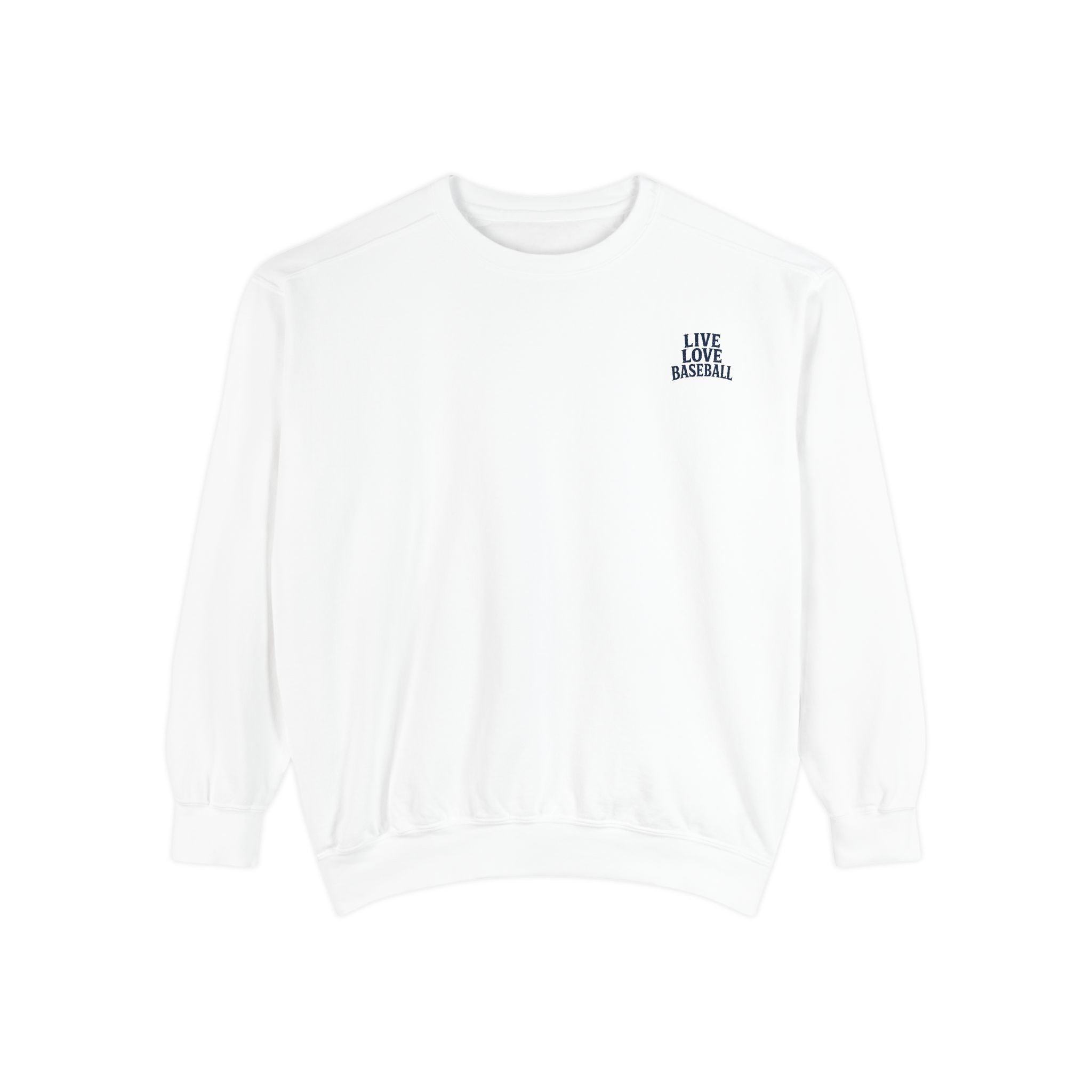 Baseball Sweatshirt — "Live Love Baseball" Vintage Sunset Crewneck Unisex